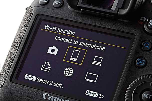 Canon 6D screen